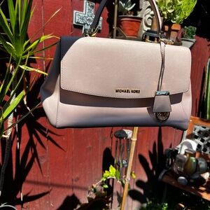 Michael Kors Blush and Black Satchel